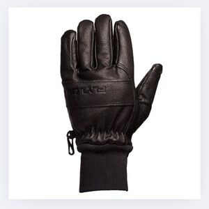 Flylow Women’s Black Leather Ski Gloves